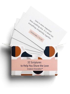 📦 Scripture Shareables 32 Scriptures Box - White, Blush & Terracotta Cards
